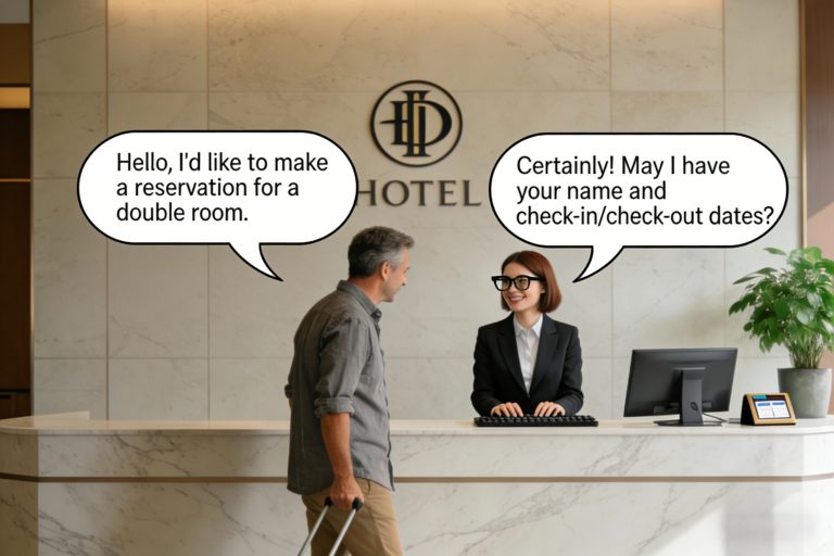 Reservation by telphone 酒店电话预定