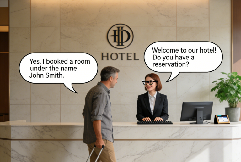 Front desk reservation  酒店前台预定