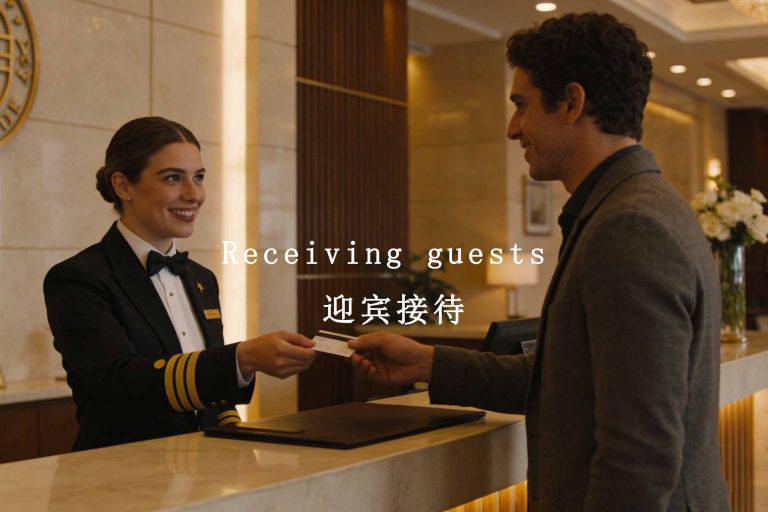 Receiving guests 迎宾接待