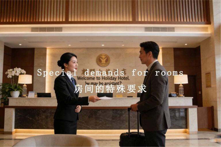 Special demands for rooms 房间的